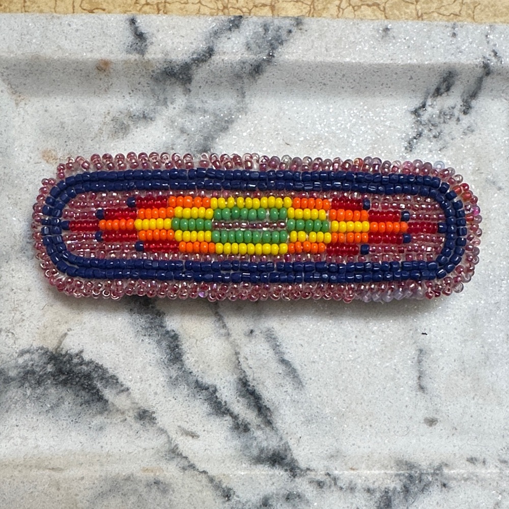 Native made - Colorful Beaded Hair Clip
